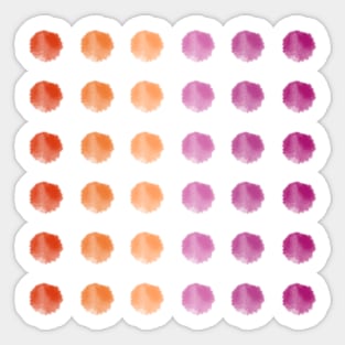 Watercolor Dots - lesbian pride Sticker